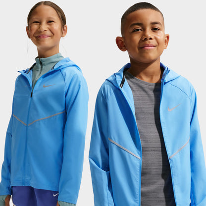 Nike Juniors' UV + Repelent Miler Jacket University Blue / Reflective Silver