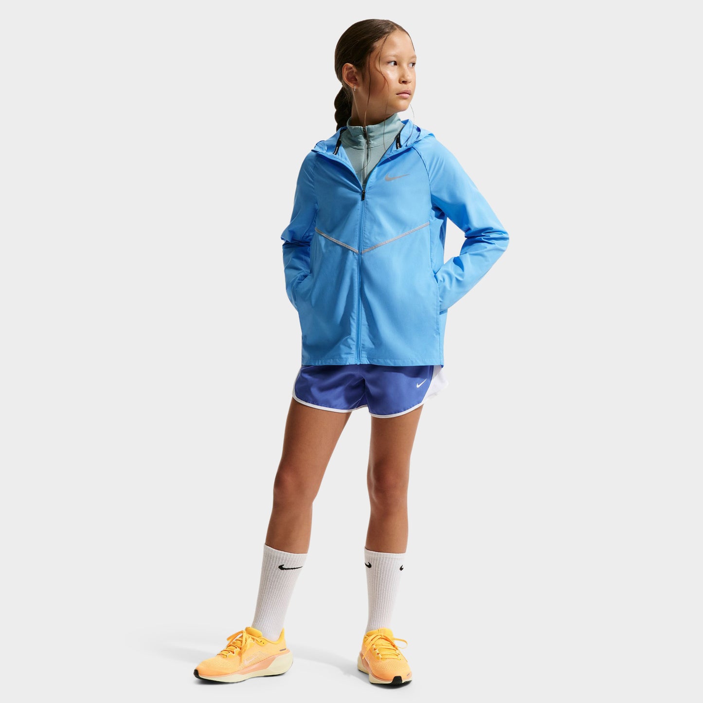 Nike Juniors' UV + Repelent Miler Jacket University Blue / Reflective Silver