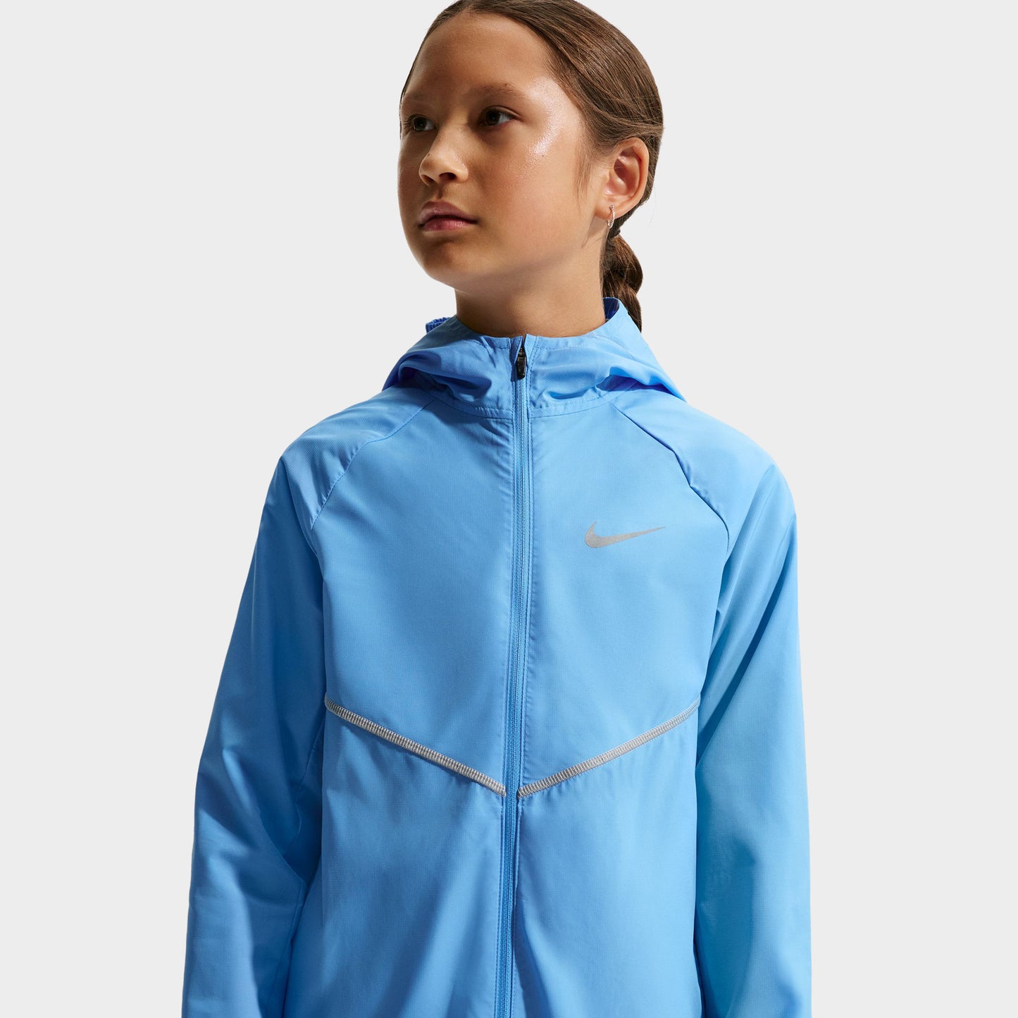 Nike Juniors' UV + Repelent Miler Jacket University Blue / Reflective Silver