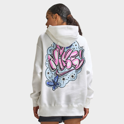 Nike Sportswear Women's Phoenix Fleece Oversized Airbush Hoodie /  White / Lapis