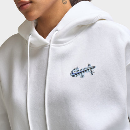 Nike Sportswear Women's Phoenix Fleece Oversized Airbush Hoodie /  White / Lapis