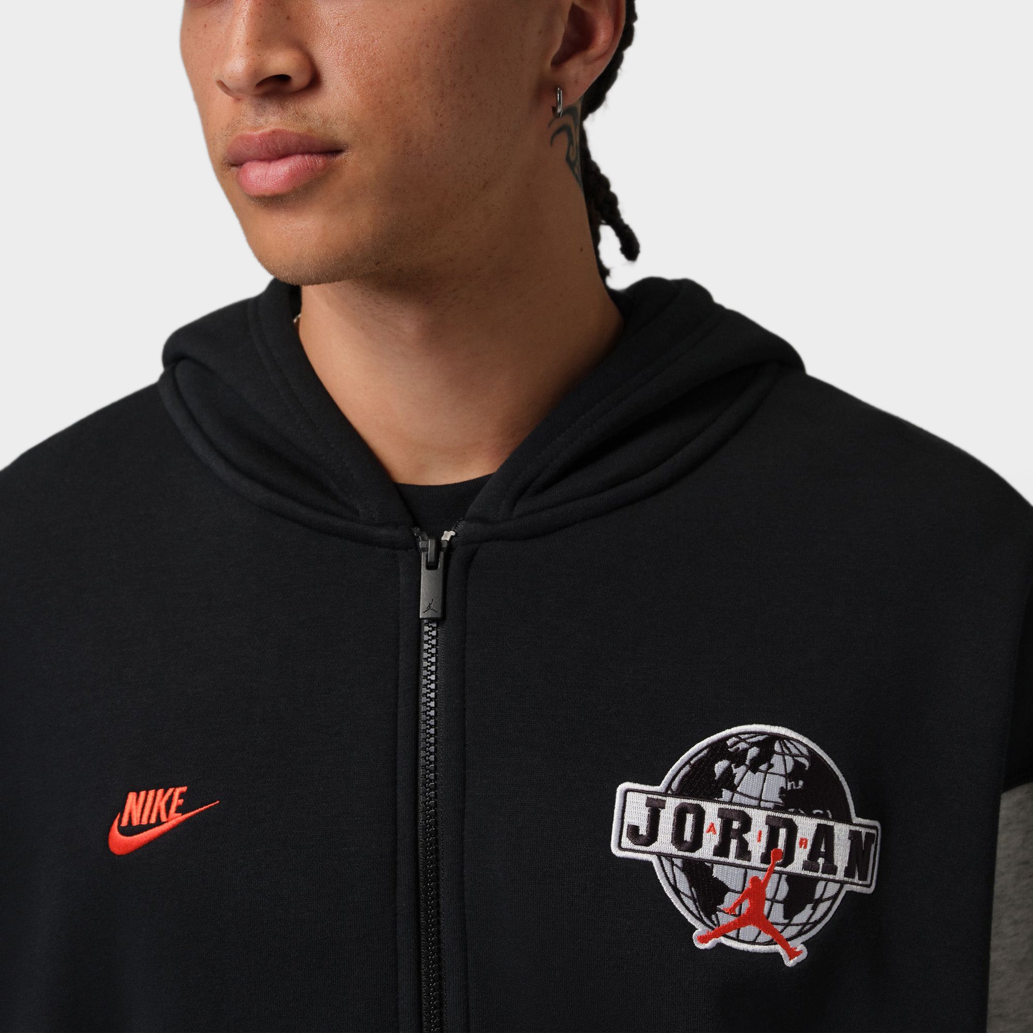   /BRONTE ブロンテ-BK/M. Jordan Brooklyn Oversized Fullzip Hoodie / Black – JD Sports