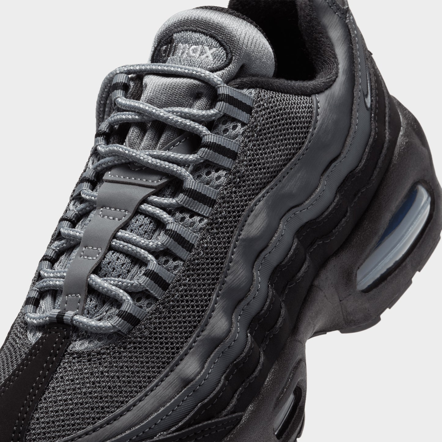 Nike Air Max 95 GS Black / Metallic Silver - Lime