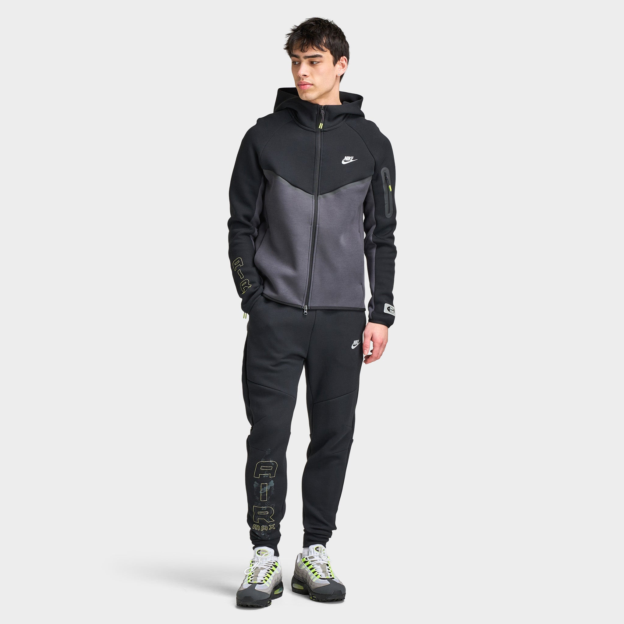 Nike Tech Fleece Jogger MAX 95 Black / Neon Yellow – JD Sports