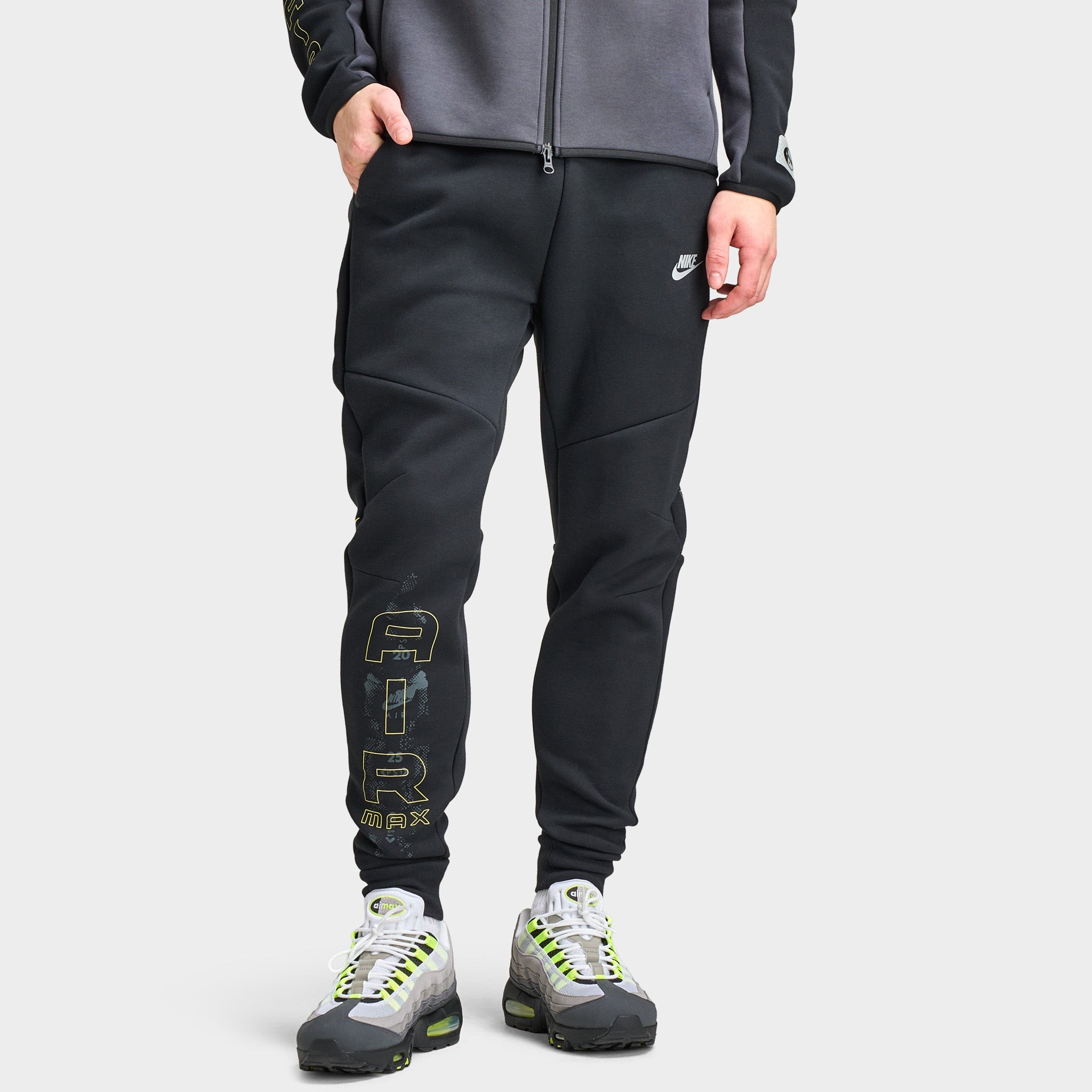 Nike Tech Fleece Jogger MAX 95 Black / Neon Yellow – JD Sports