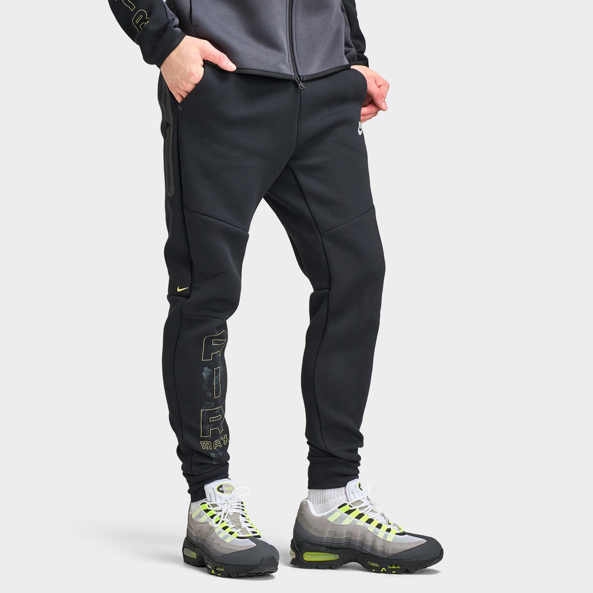 Nike Tech Fleece Jogger MAX 95 Black / Neon Yellow – JD Sports