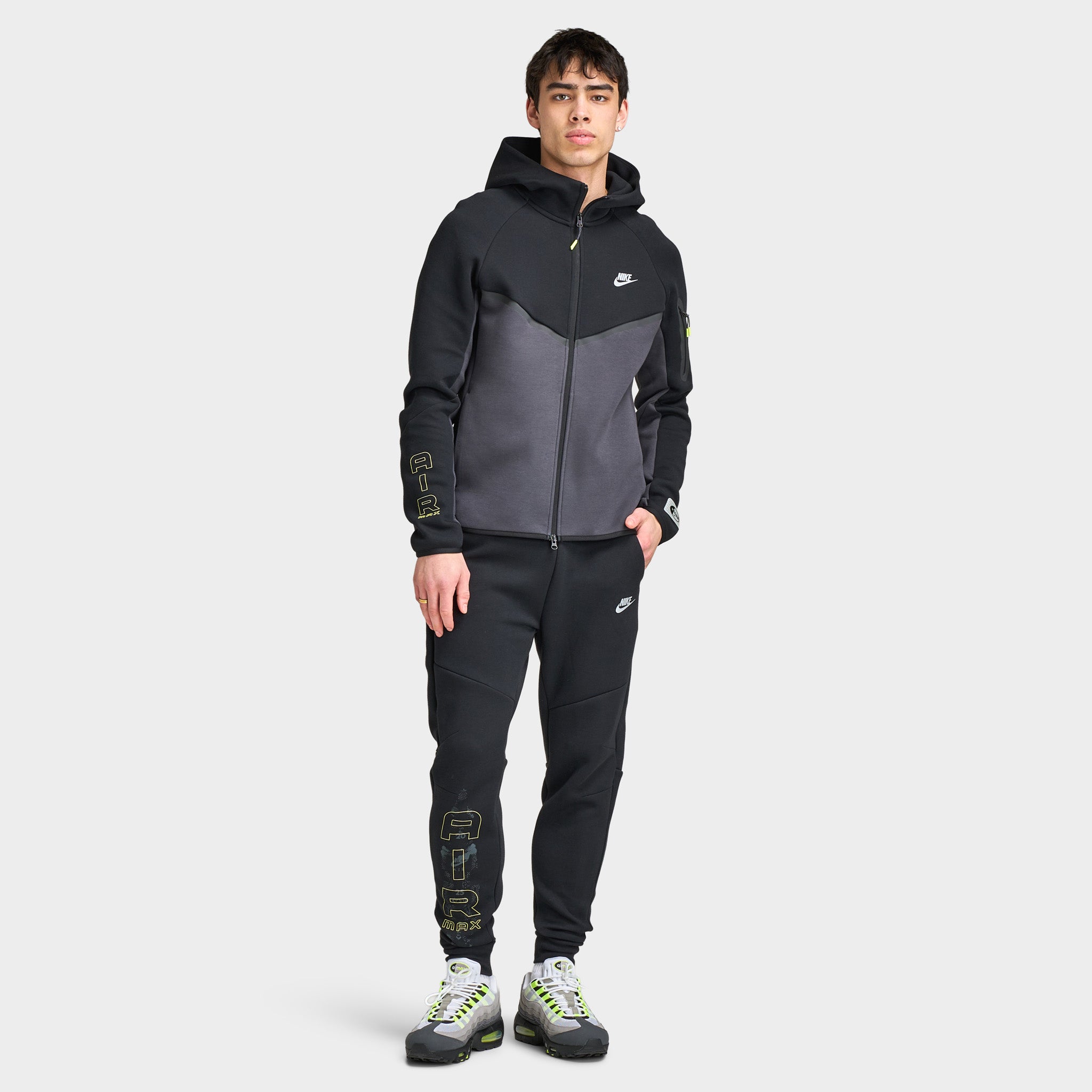 Nike Sportswear Tech Fleece Hoodie MAX 95 Black / Smoke Grey – JD