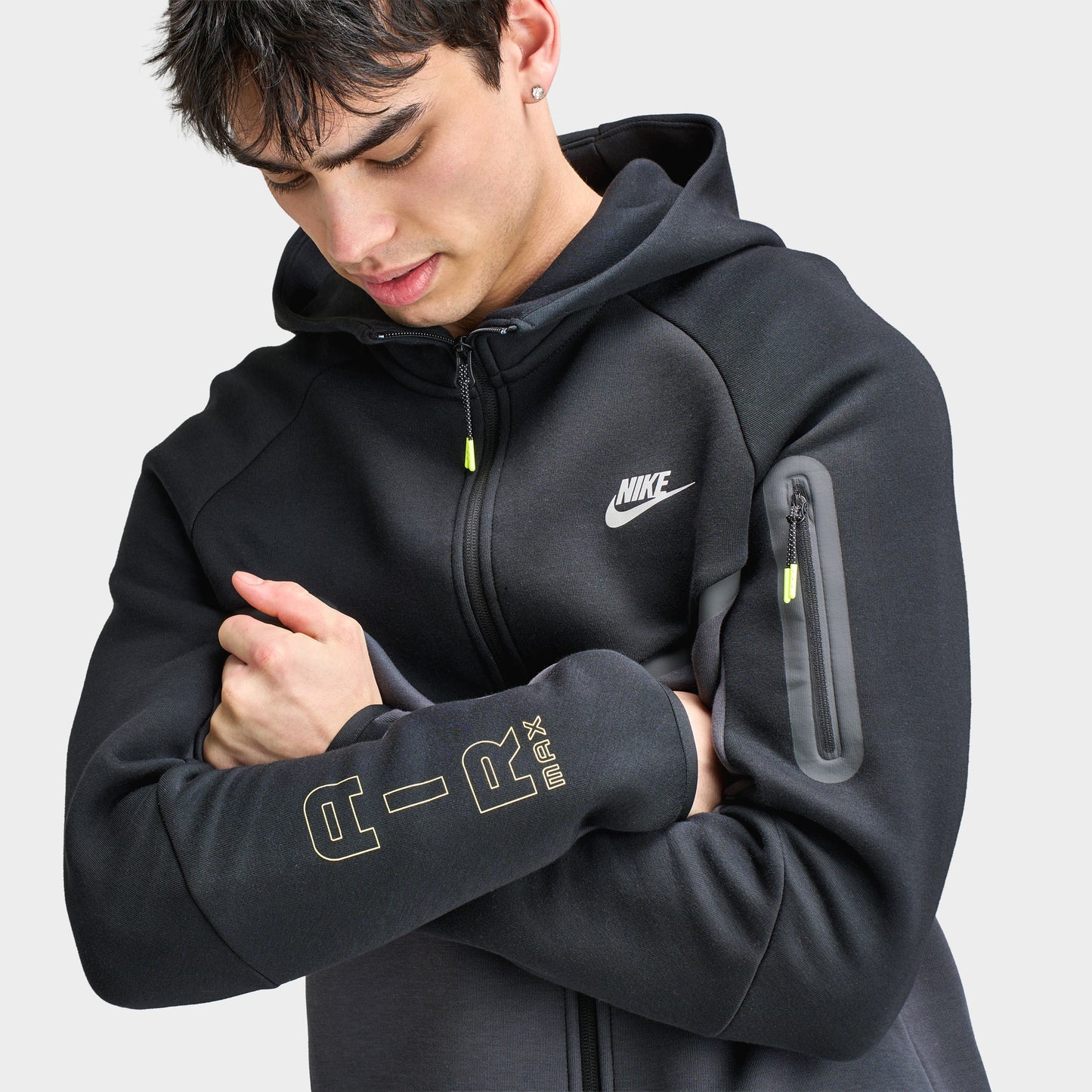 Nike Chandail à capuchon Sportswear molleton MAX 95 Noir / Gris fumée