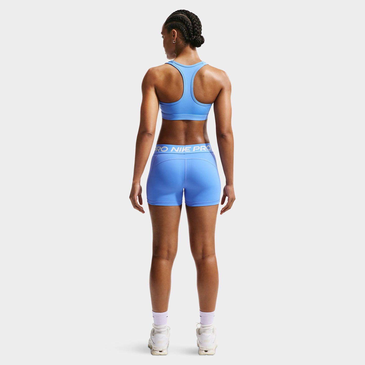 Nike Pro Women's 365 Mid Rise 3in Shorts USM / University Blue / White