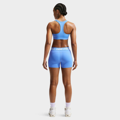 Nike Pro Women's 365 Mid Rise 3in Shorts USM / University Blue / White