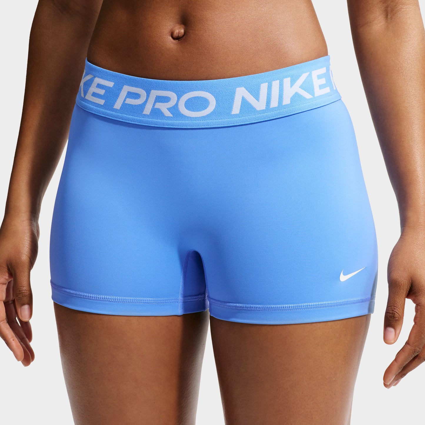 Nike Pro Women's 365 Mid Rise 3in Shorts USM / University Blue / White
