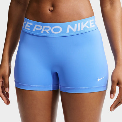 Nike Pro Women's 365 Mid Rise 3in Shorts USM / University Blue / White