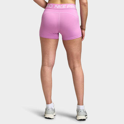 Short Nike Pro 365 Femmes Taille Mi-haute 3 pouces Magenta Clair / Blanc