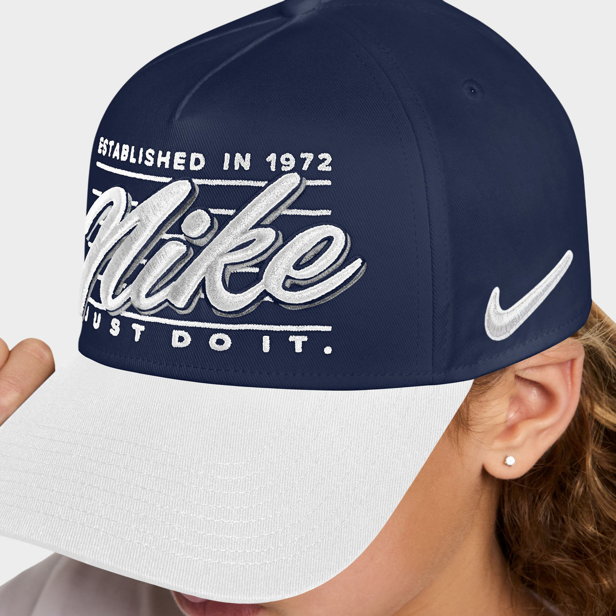 Nike Rise Casquette A-Frame Marine / Blanc