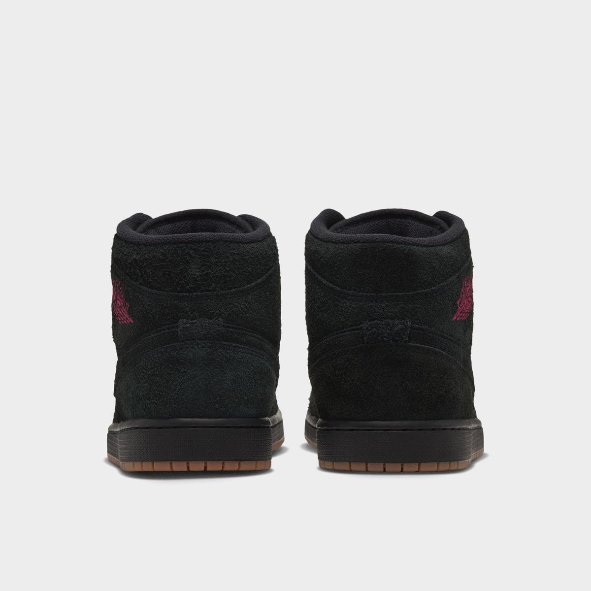 Jordan 1 Mid SE pour hommes Noir / Rouge Équipe-Gomme Brun Moyen