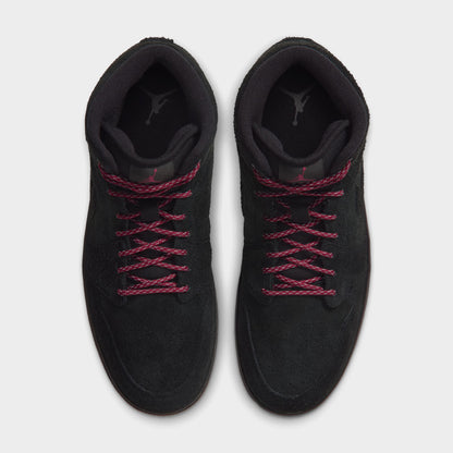 Jordan 1 Mid SE pour hommes Noir / Rouge Équipe-Gomme Brun Moyen