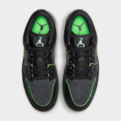 Jordan 1 Low SE pour hommes / Noir-Vert Criard