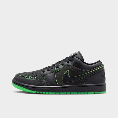 Jordan 1 Low SE pour hommes / Noir-Vert Criard
