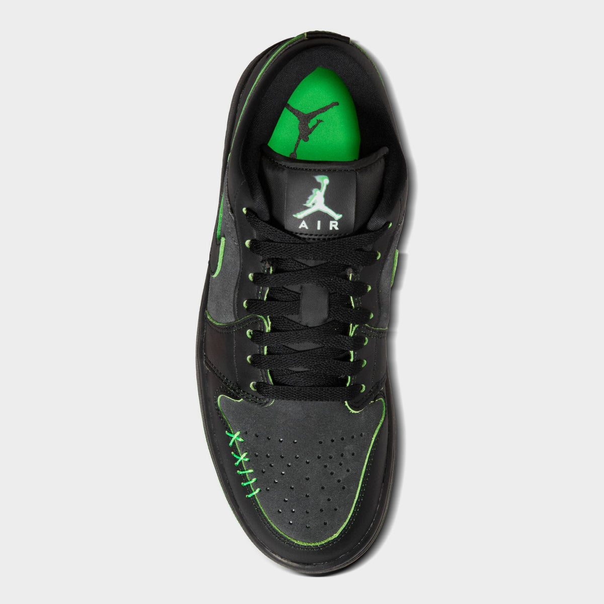 Jordan 1 Low SE pour hommes / Noir-Vert Criard