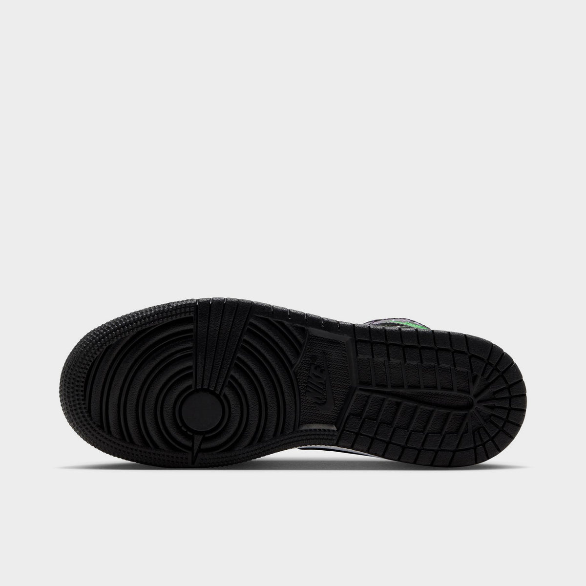 Jordan 1 Mid SE GS Noir / Vert Criard - Blanc Sommet