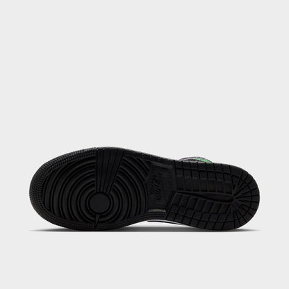 Jordan 1 Mid SE GS Noir / Vert Criard - Blanc Sommet