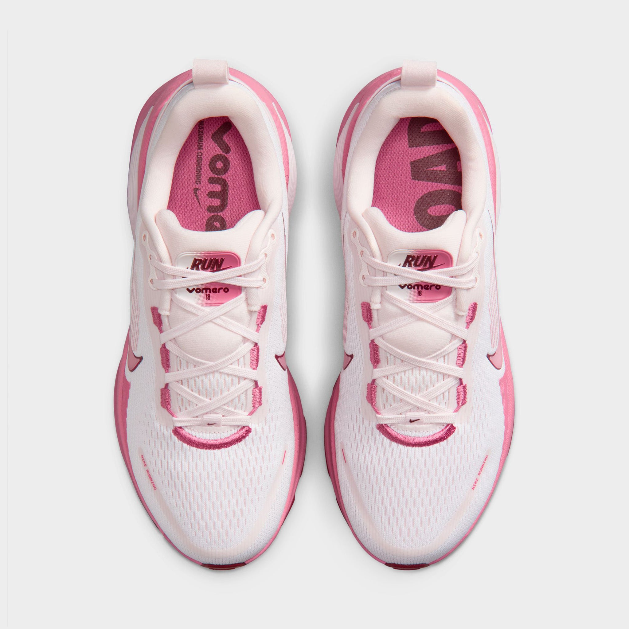 Nike Women's Vomero 18 White / Peony - Pearl Pink – JD Sports