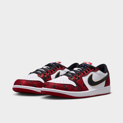 Jordan 1 Retro Low OG Noir / Rouge Varsity - Blanc Summit
