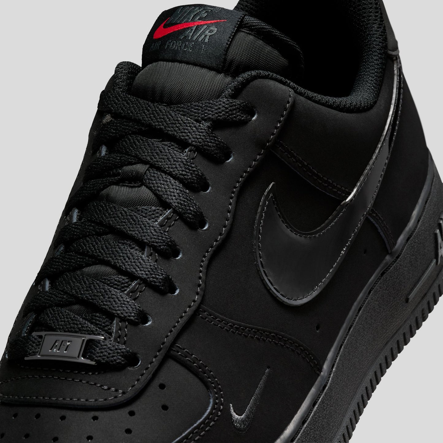 Nike Air Force 1 Noir / Noir - Gris fumé foncé
