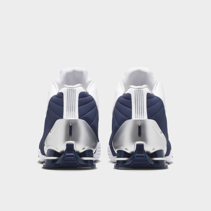 Nike Shox BB4 White / Midnight Navy - Metallic Silver