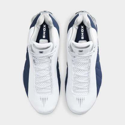 Nike Shox BB4 White / Midnight Navy - Metallic Silver