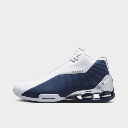Nike Shox BB4 White / Midnight Navy - Metallic Silver