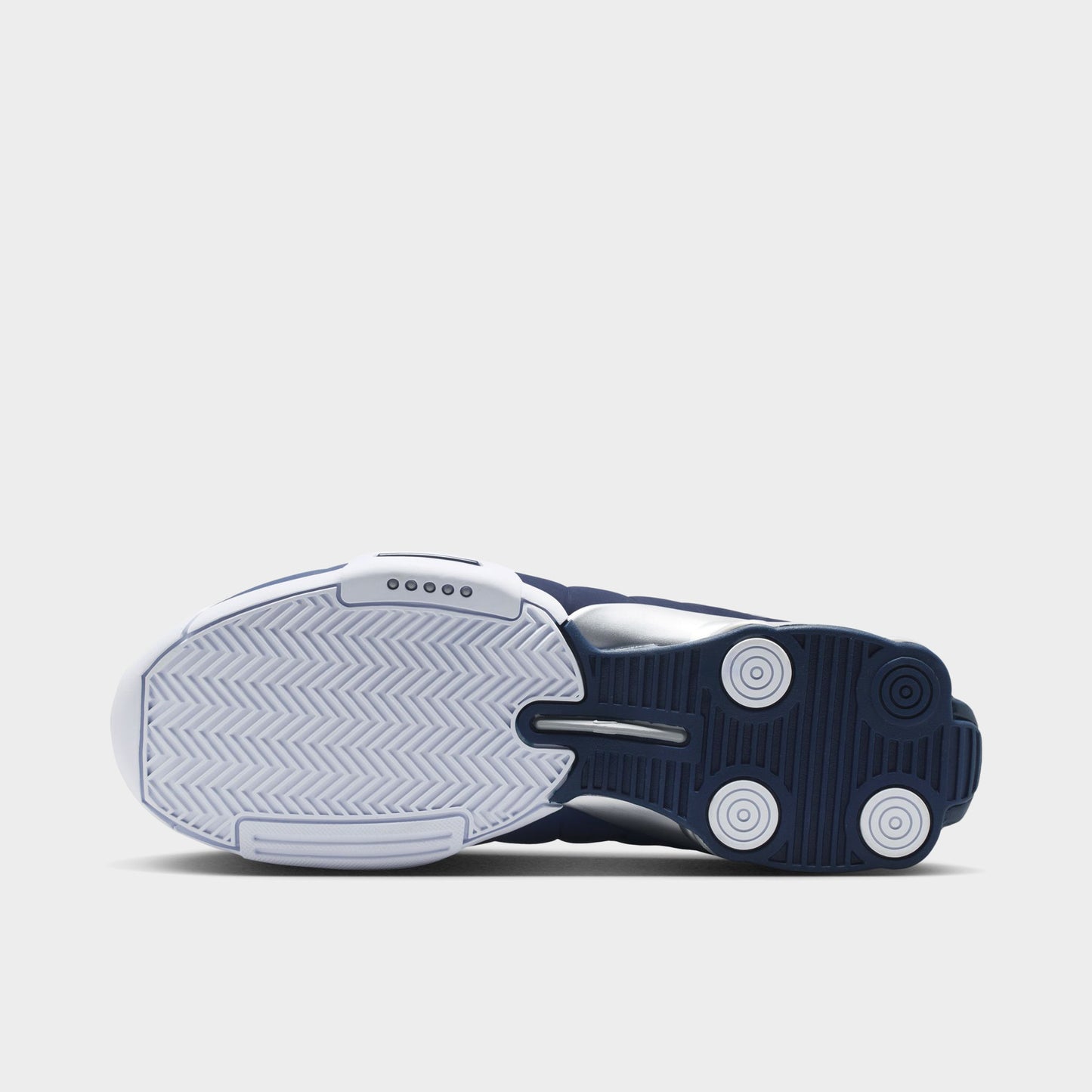 Nike Shox BB4 White / Midnight Navy - Metallic Silver