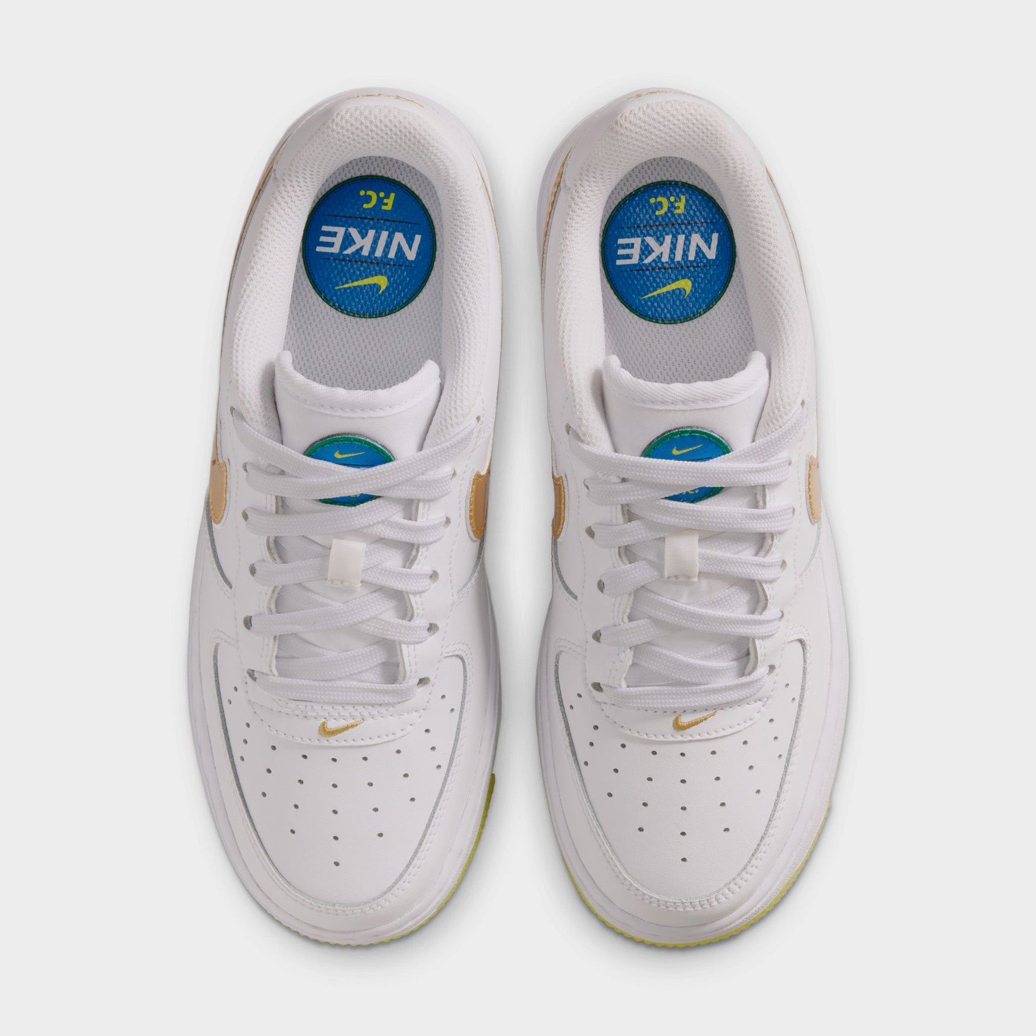 Nike Air Force 1 GS World Cup White / Metallic Gold - Soar Sonic