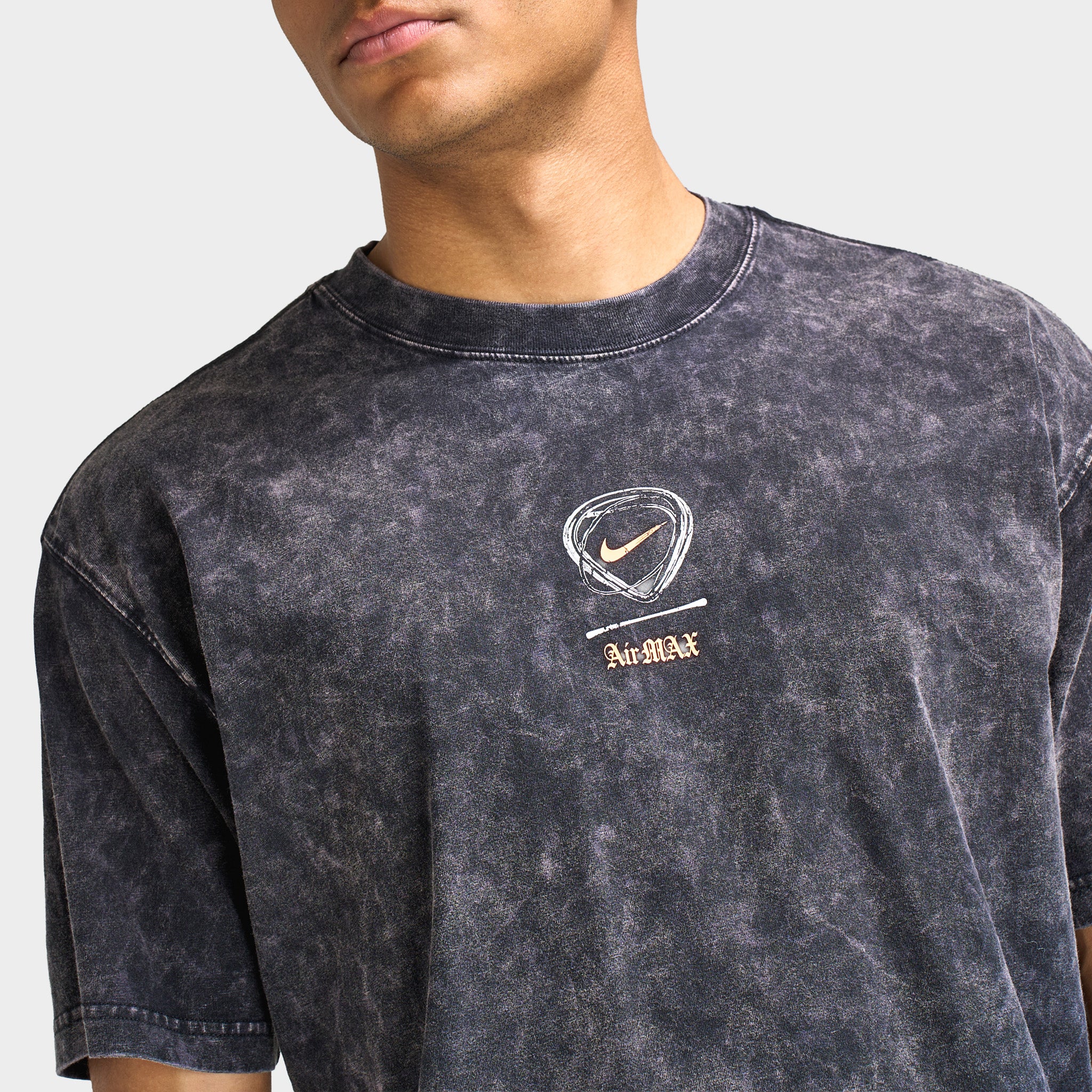 Nike Sportswear SS Max 90 Graphic T Shirt Black / Bright Citrus