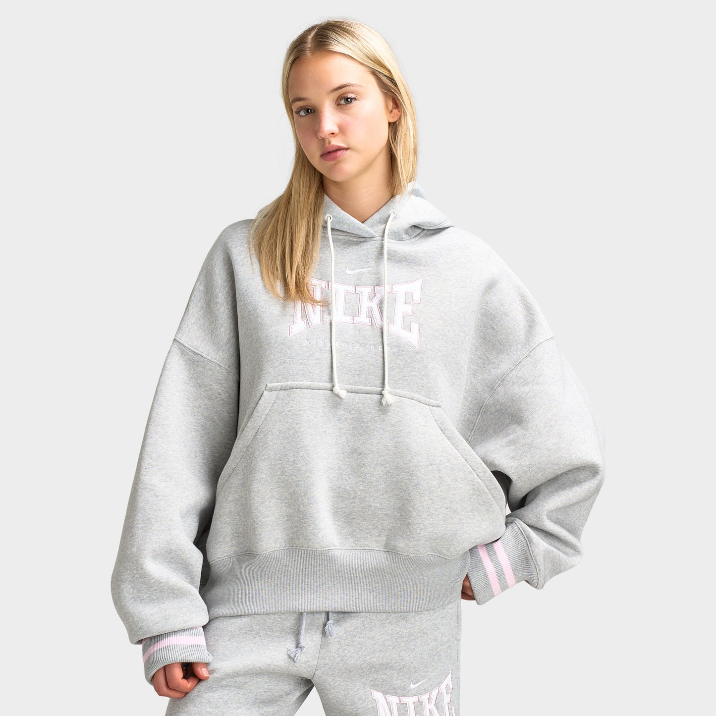 Nike Sportswear Femmes Phoenix Fleece Chandail à capuche surdimensionné  GX1 / Platine pur