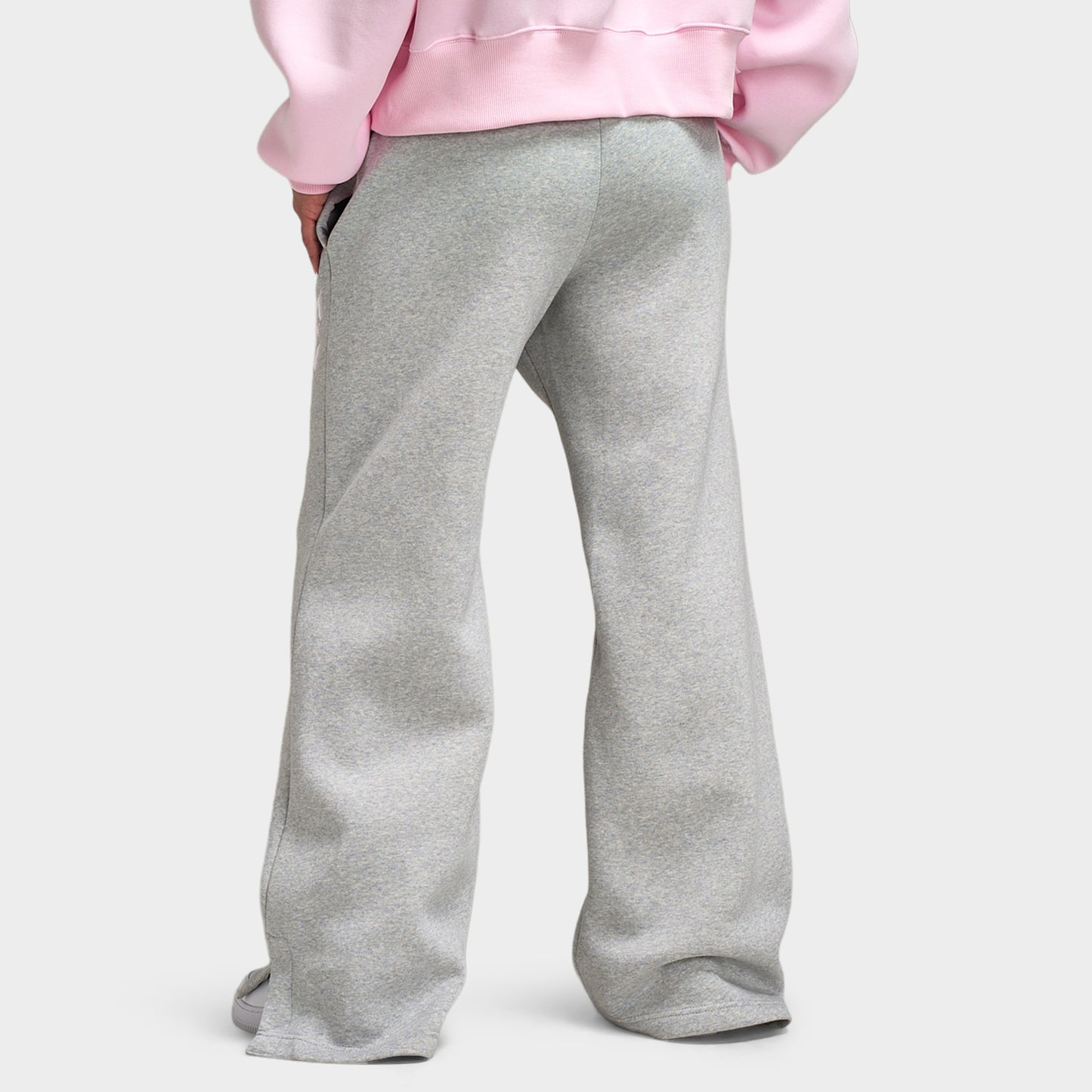 Nike Sportswear Femmes Phoenix Fleece Pantalon Taille haute à Jambes Larges / Platine pur