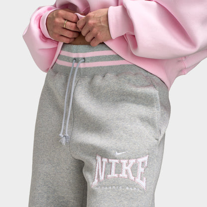 Nike Sportswear Femmes Phoenix Fleece Pantalon Taille haute à Jambes Larges / Platine pur