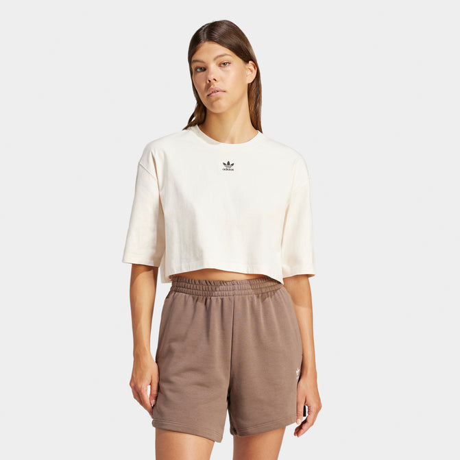 Adidas Originals Women s Essentials Crop T shirt Wonder White