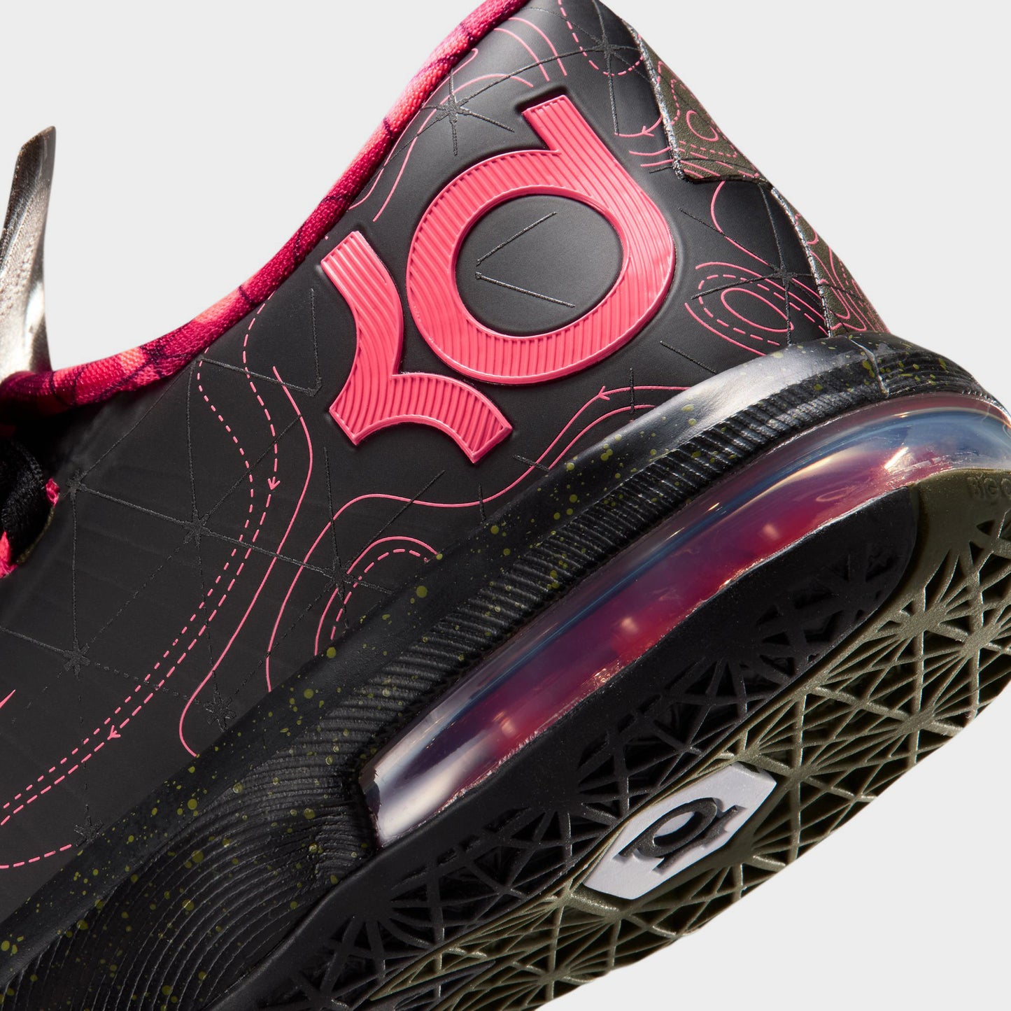 Nike KD VI GS Black / Atomic Red - Medium Olive