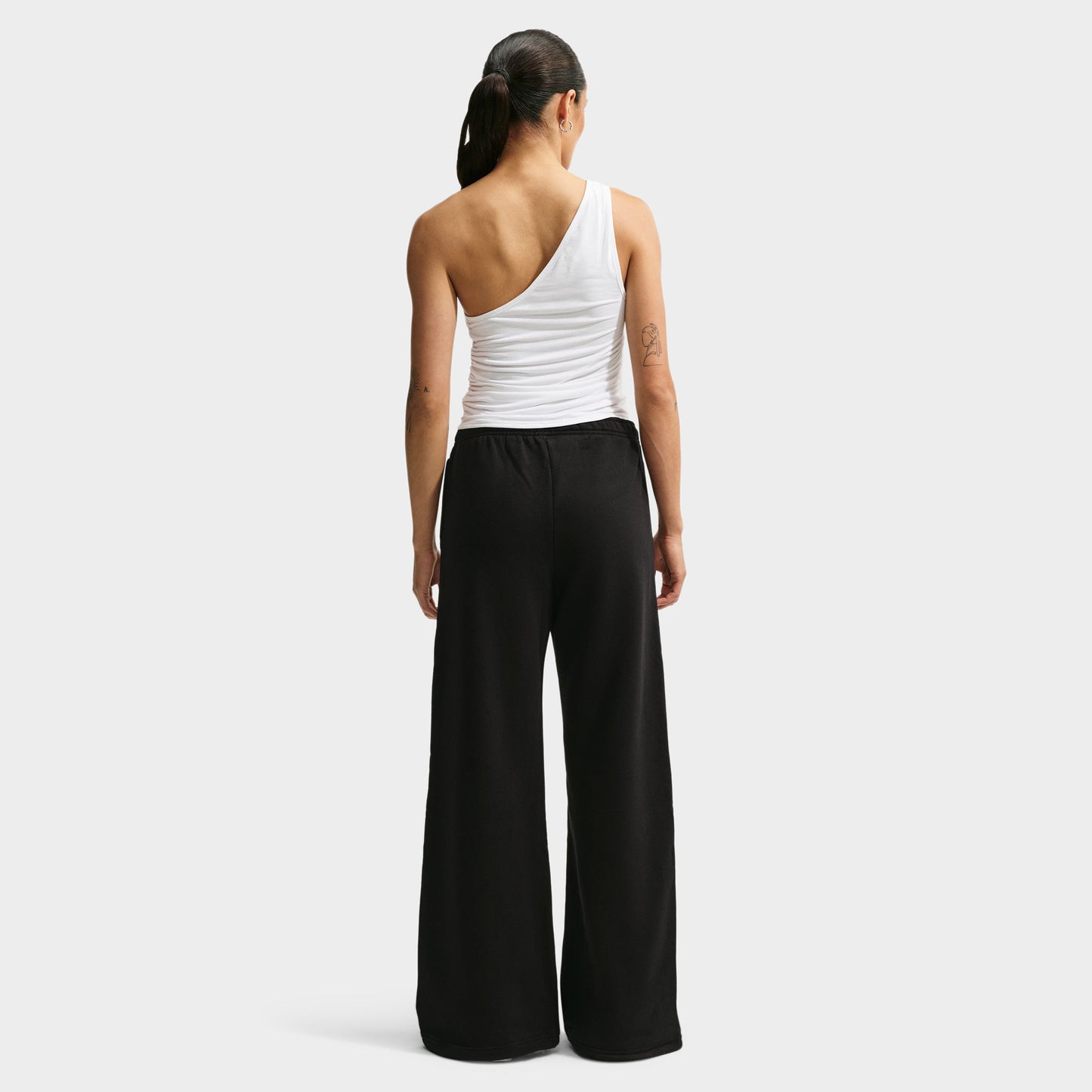 Nike Women's Studio Fleece Wide Leg Pants / Black/ Sail