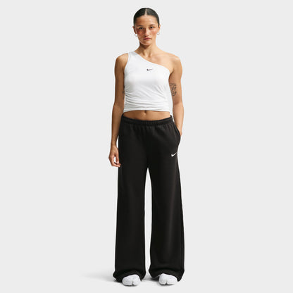 Nike Women's Studio Fleece Wide Leg Pants / Black/ Sail