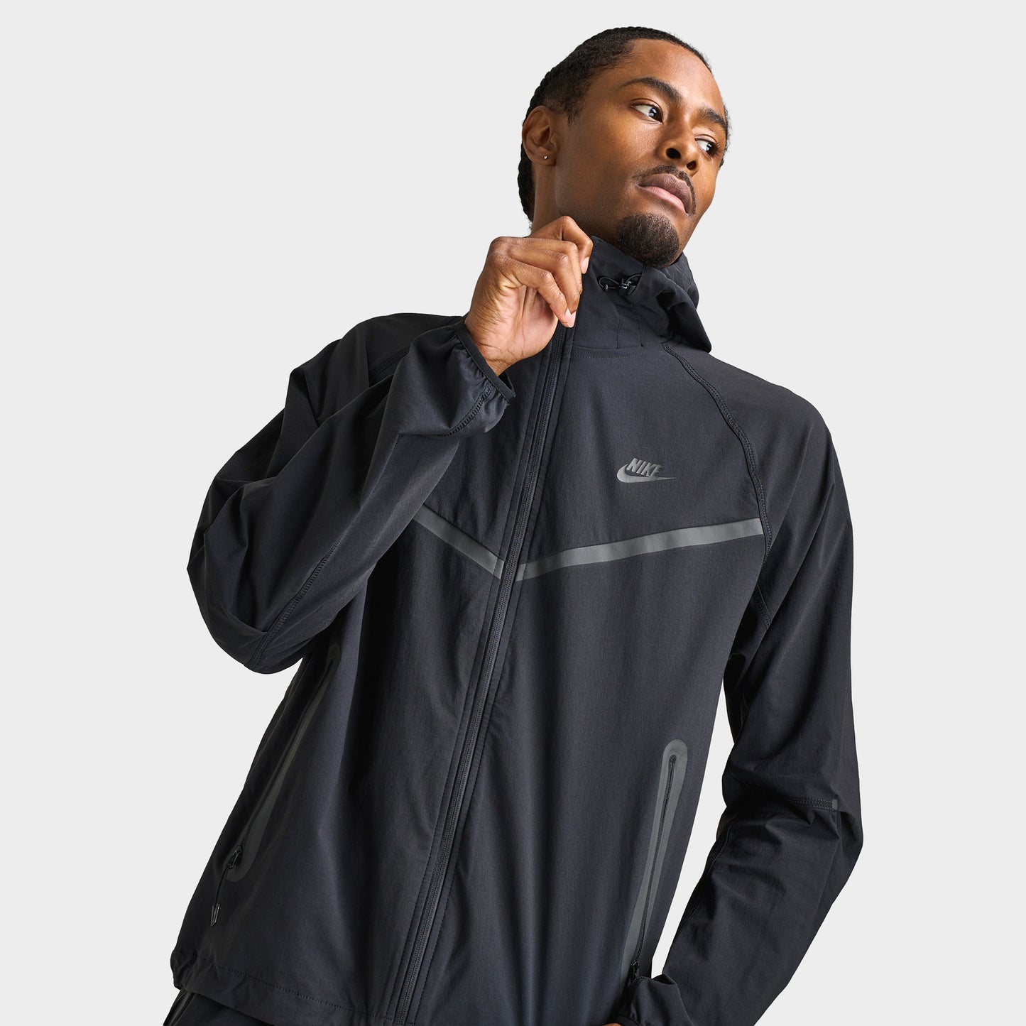 Nike Tech Woven Veste zippée intégrale / Noir / Noir