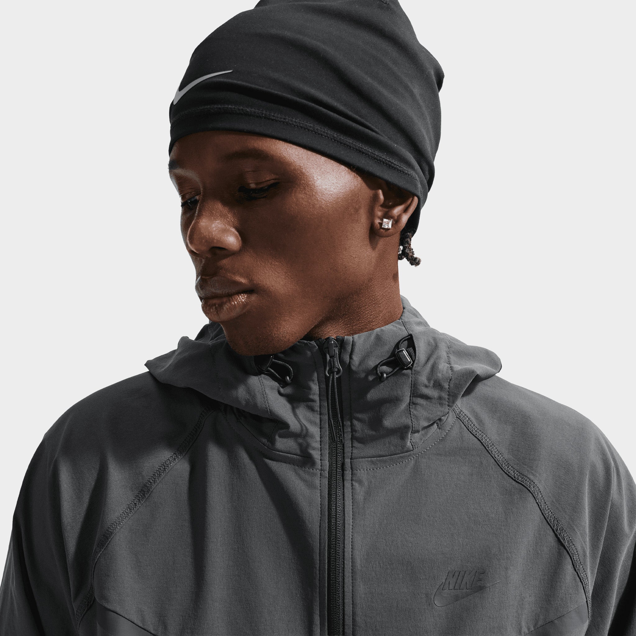 Nike Dri-FIT Woven Full-Zip Windrunner Jacket Black / Black – JD