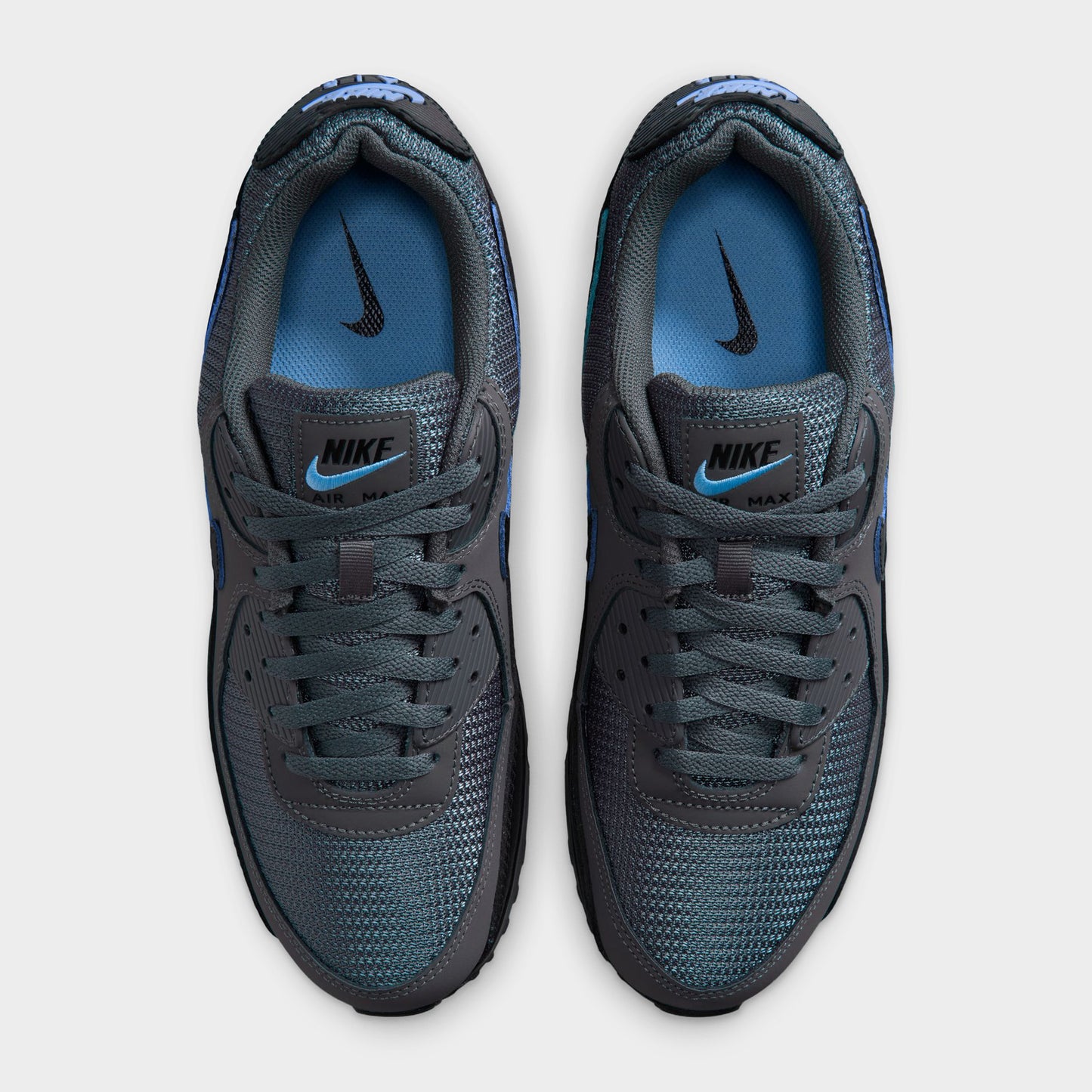 Nike Air Max 90 Light Smoke Grey / Black-Football Blue