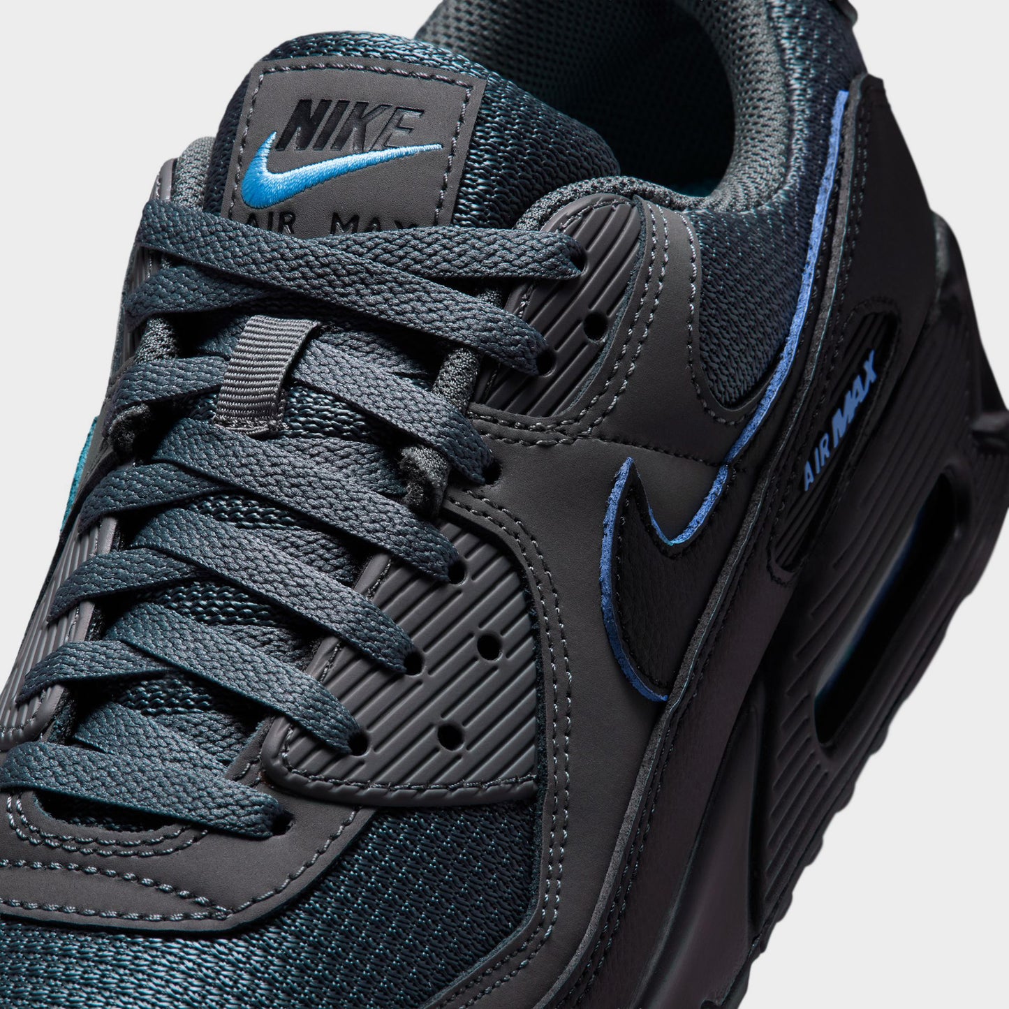 Nike Air Max 90 Light Smoke Grey / Black-Football Blue