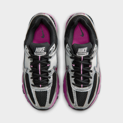 Nike Femme Zoom Vomero 5 Noir cassé / Argent métallique - Rose vif