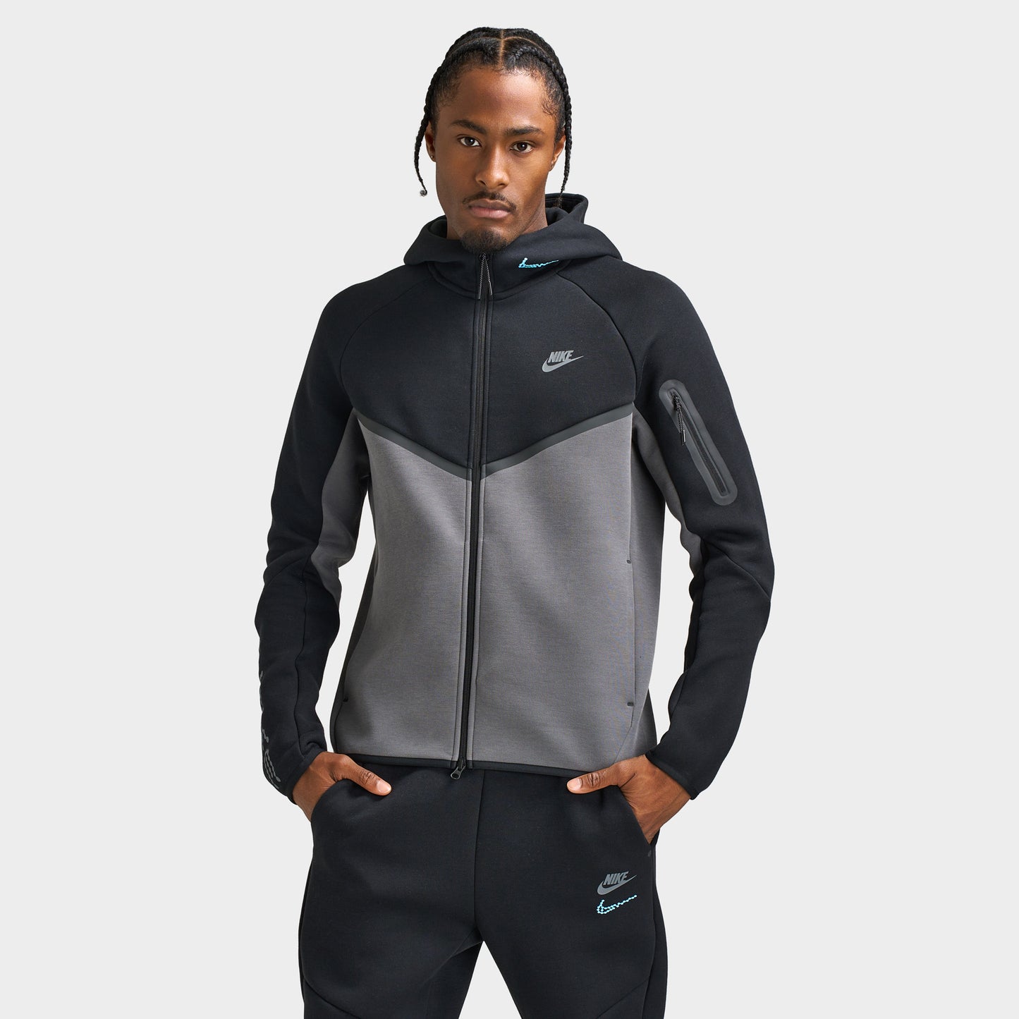 Nike Tech Fleece Hoodie Black / Iron Grey