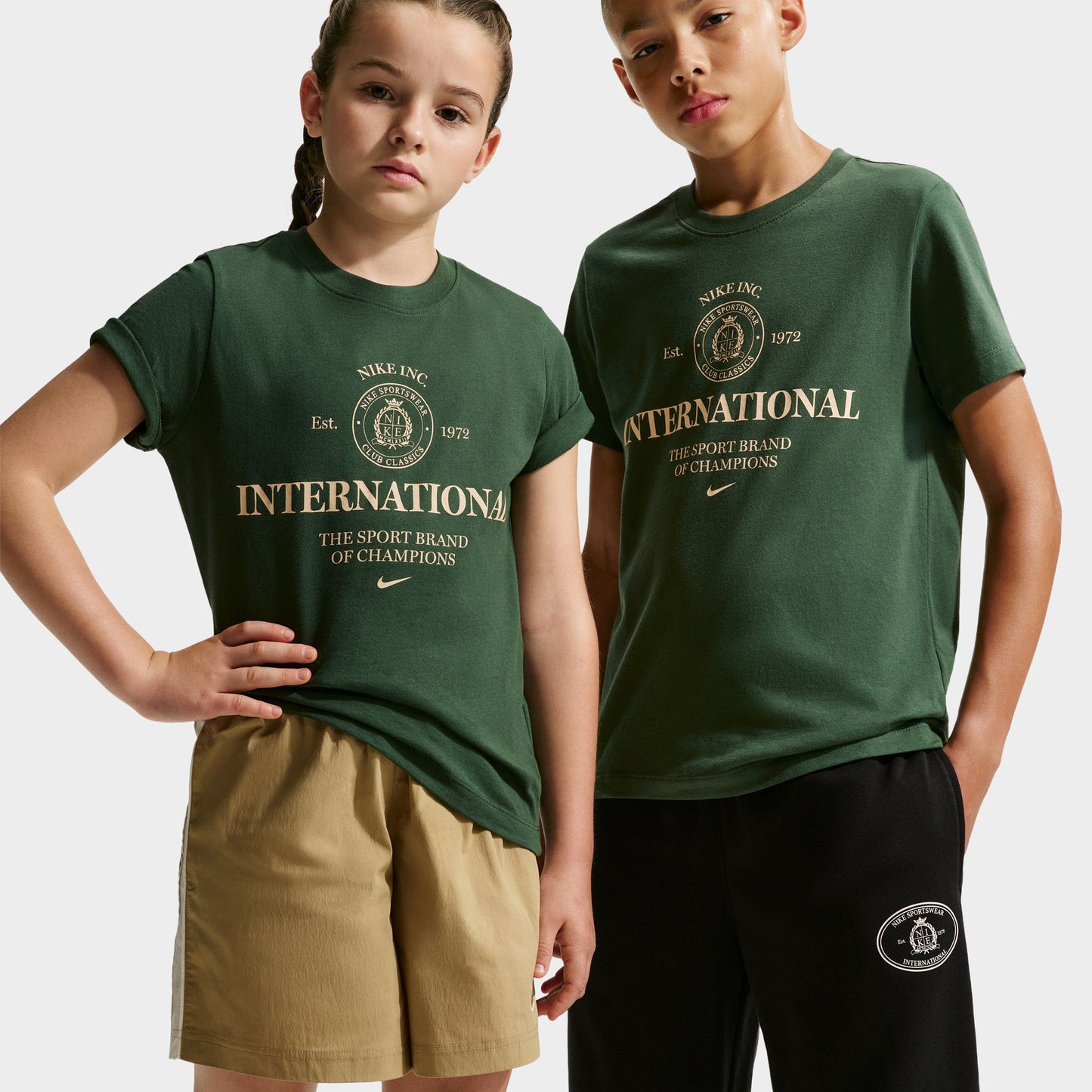 Nike Junior Boys' Club Rules T-Shirt / Fir
