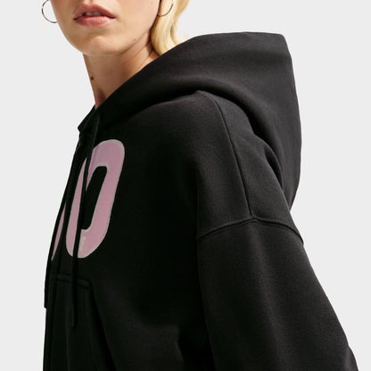 Nike Women's Studio Fleece Oversized Cropped Full Zip / Black