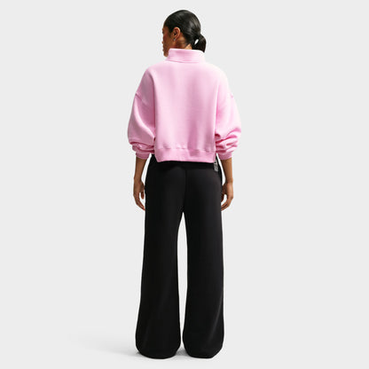 Nike Women's Studio Fleece Mid-Rise Wide Leg Pant / Black